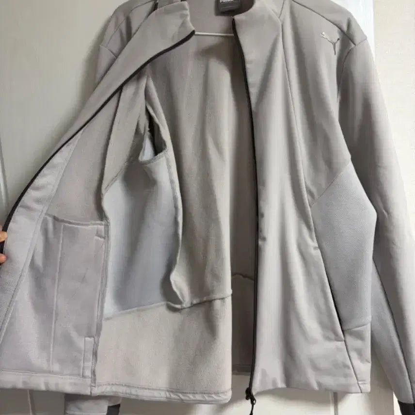 [BUNJANG] Puma Gray Zip-Up Jacket (Size L) / 푸마 남성 안감 기모 그레이 집업