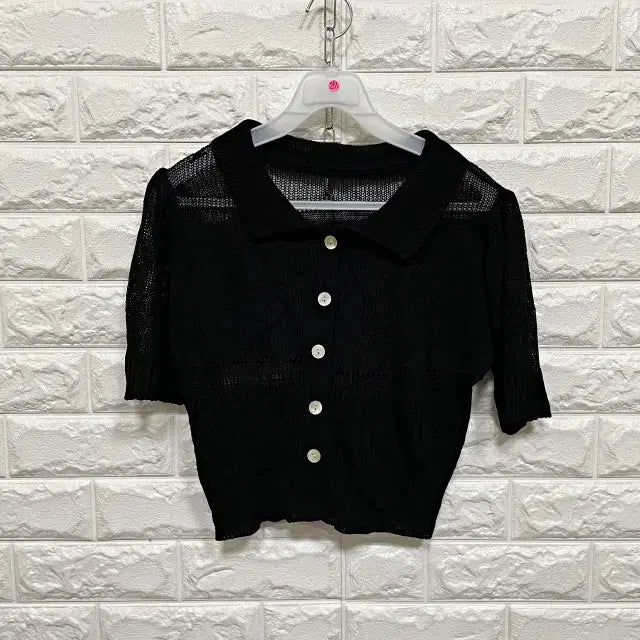 [SOLD OUT] ㅂ251 반팔 그물 니트가디건