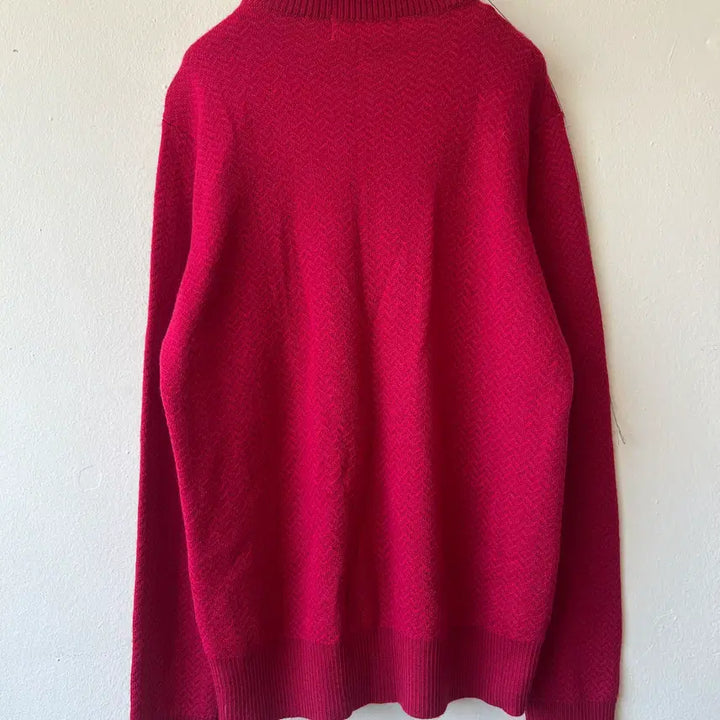 [BUNJANG] Adabat Men's Burgundy Red Golf Knit Sweater 105 / 아다바트 adabat 남성  버건디레드 골프니트 카라울니트 105