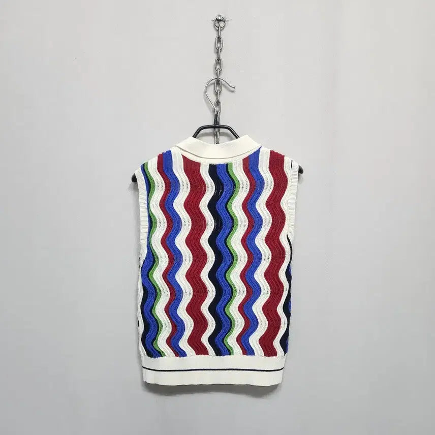 [BUNJANG] Wave Pattern Knit Vest / 물결 패턴 니트 조끼