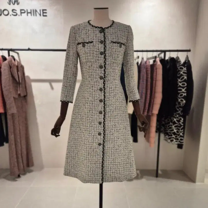 [BUNJANG] Mojo S.Phine Tweed Dress / 새상품)모조에스핀 트위드 원피스 정가 119만원 예복 하객룩