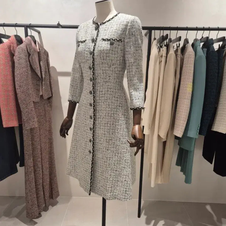 [BUNJANG] Mojo S.Phine Tweed Dress / 새상품)모조에스핀 트위드 원피스 정가 119만원 예복 하객룩