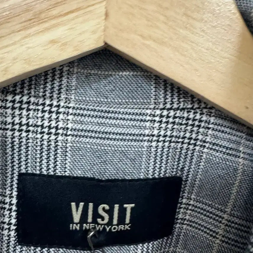 [BUNJANG] Visit in New York Checkered Long Jacket / (55)비지트인뉴욕 체크 롱자켓 택새상품