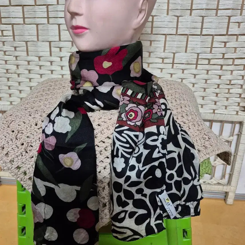 [BUNJANG] FD 100% Silk Long Scarf / FD정품실크100%롱스카프