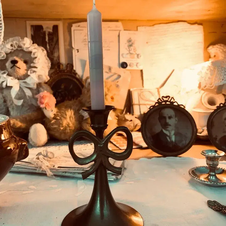 [BUNJANG] Vintage Ribbon Candle Holder / 빈티지 리본촛대