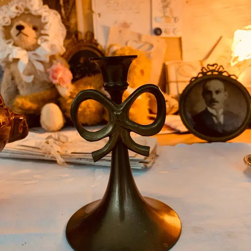 [BUNJANG] Vintage Ribbon Candle Holder / 빈티지 리본촛대