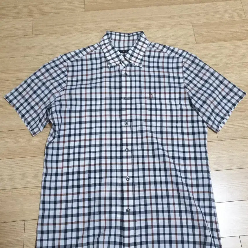 [BUNJANG] Daks Checkered Short Sleeve Shirt / 닥스 체크 반팔셔츠