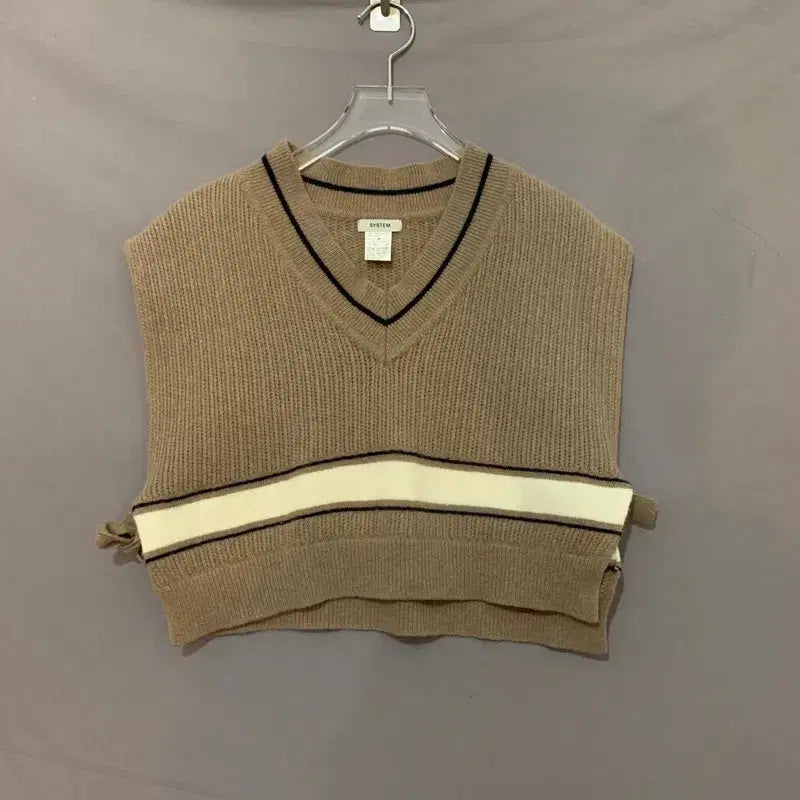 [BUNJANG] SYSTEM 21FW Cropped Knit Vest / SYSTEM 시스템 21FW 크롭 니트 베스트 조끼