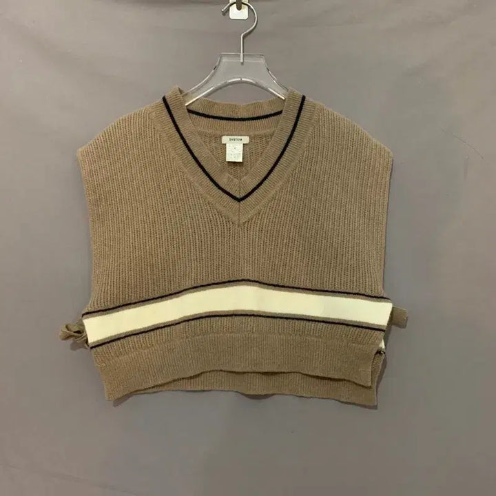 [BUNJANG] SYSTEM 21FW Cropped Knit Vest / SYSTEM 시스템 21FW 크롭 니트 베스트 조끼
