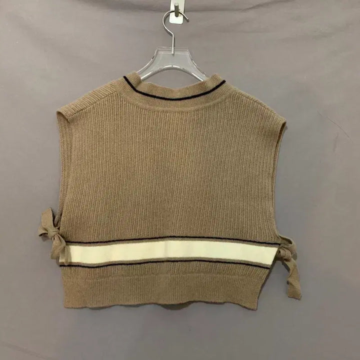 [BUNJANG] SYSTEM 21FW Cropped Knit Vest / SYSTEM 시스템 21FW 크롭 니트 베스트 조끼