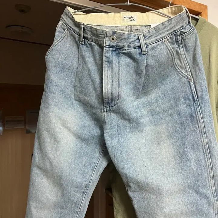 [BUNJANG] Roughside 24FW Drape Denim Bleach 2 / 러프사이드 24fw 드레이프 데님 블리치 2