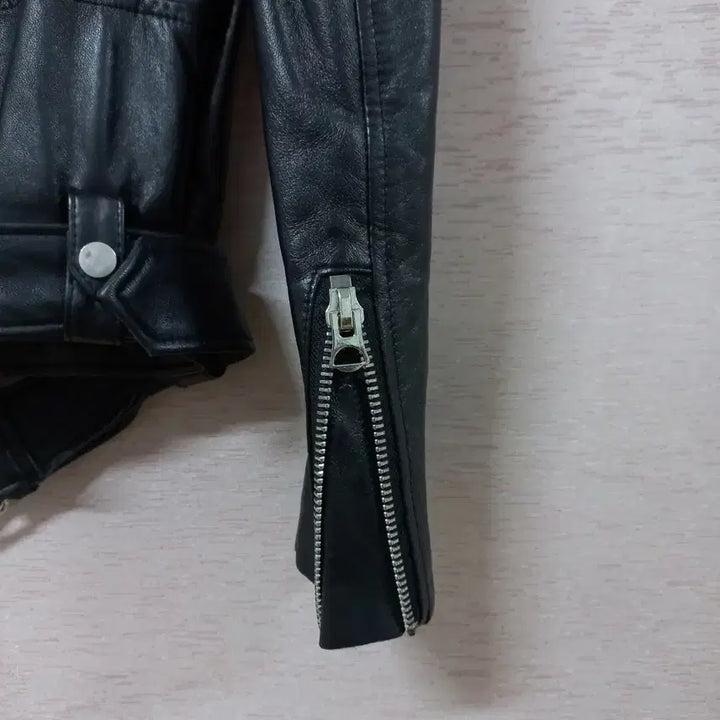 [BUNJANG] B2-26 Black Lambskin Leather Jacket Women / B2-26/블랙 집업 양가죽자켓 여성