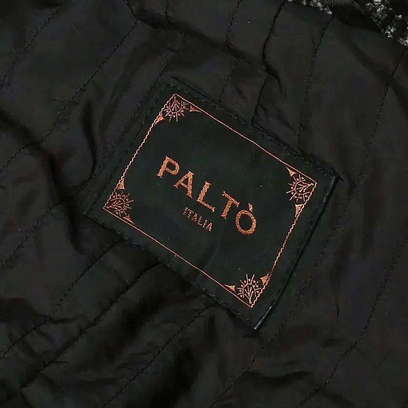 [BUNJANG] Palto Black Check Double Coat / 팔토 [Palto] 이태리 패브릭 럭셔리 블랙 체크 더블 코트 100