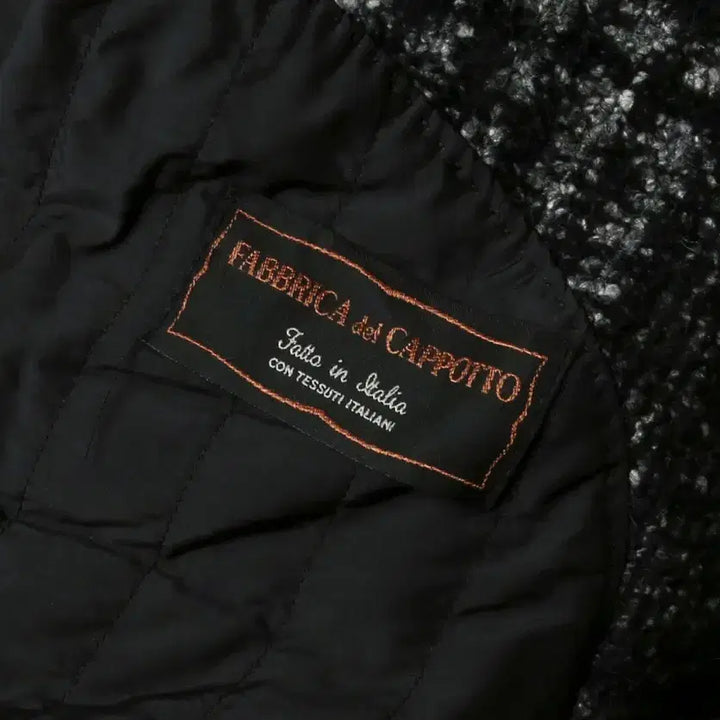 [BUNJANG] Palto Black Check Double Coat / 팔토 [Palto] 이태리 패브릭 럭셔리 블랙 체크 더블 코트 100