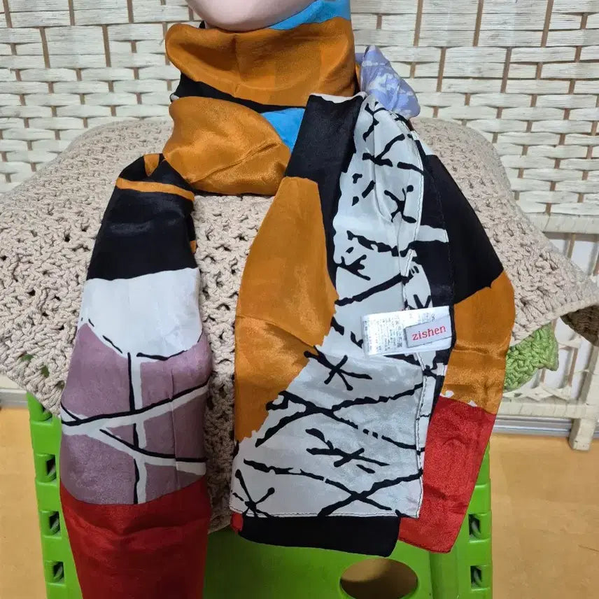 [BUNJANG] ZISEN Silk Long Scarf / 지센정품실크100%롱스카프