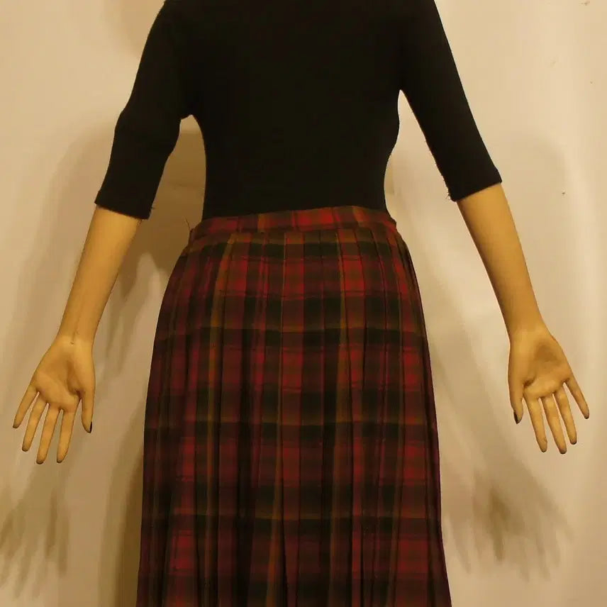 [BUNJANG] Vintage Skirt - Checkered Mini Skirt / 2087 미니스커트미니치마 주름치마 체크치마 빈티지스커트 롱스커트 롱치마