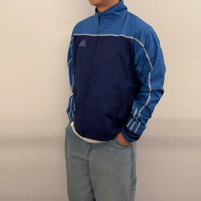 [BUNJANG] Adidas Old School Windbreaker Jacket / 아디다스 올드스쿨 바람막이