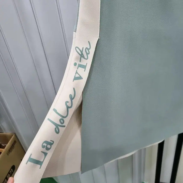 [BUNJANG] H-Line Long Skirt / 컬러 배색 H라인 롱 스커트