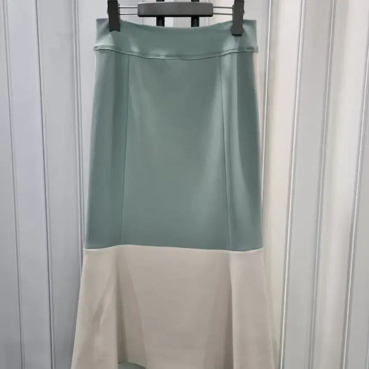 [BUNJANG] H-Line Long Skirt / 컬러 배색 H라인 롱 스커트