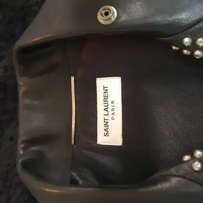 [BUNJANG] Saint Laurent Studded Leather Jacket / 생로랑 스터드 라이더 가죽 쟈켓