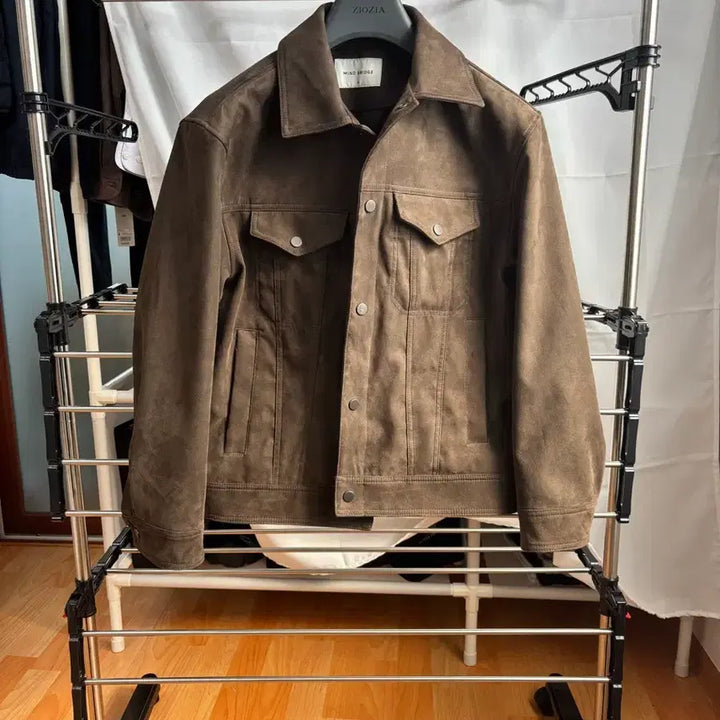 [BUNJANG] Mind Bridge Suede Trucker Jacket Brown 95 / 마인드브릿지 스웨이드트러커 브라운 95