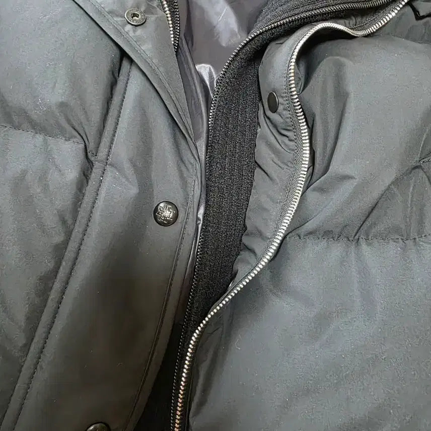 [BUNJANG] TIME Cropped Knit Collar Padded Jacket / 타임 니트카라 크롭패딩