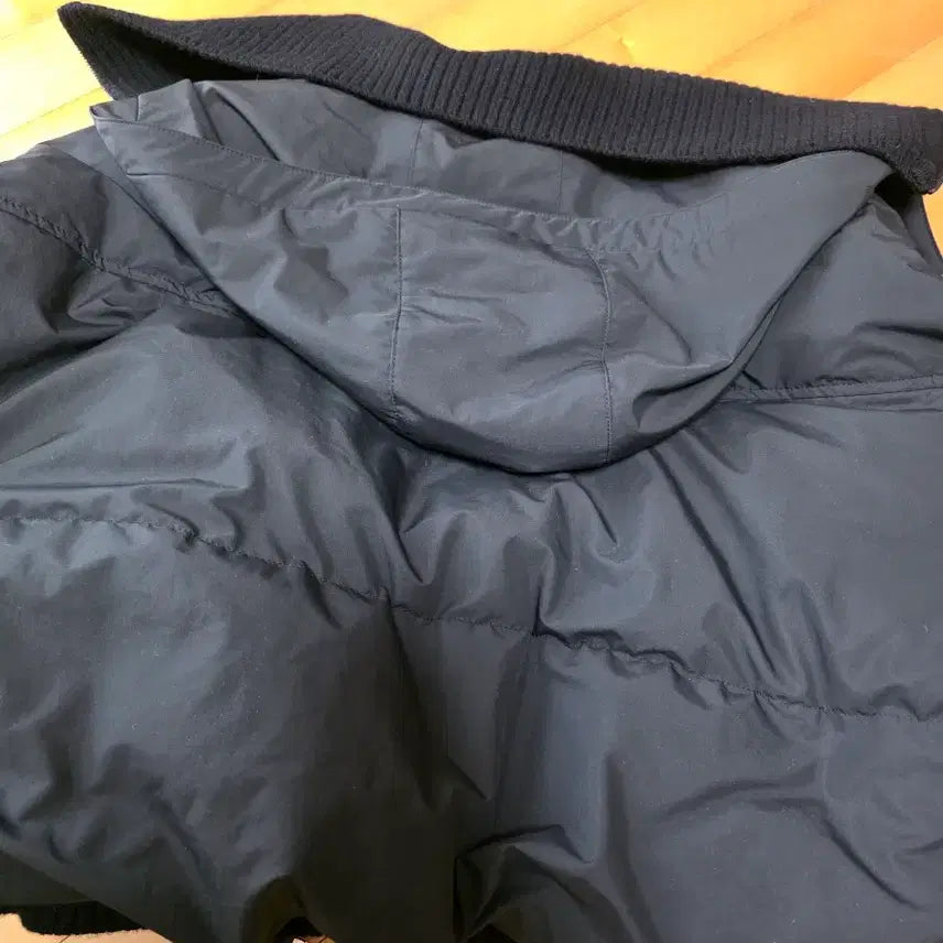 [BUNJANG] TIME Cropped Knit Collar Padded Jacket / 타임 니트카라 크롭패딩