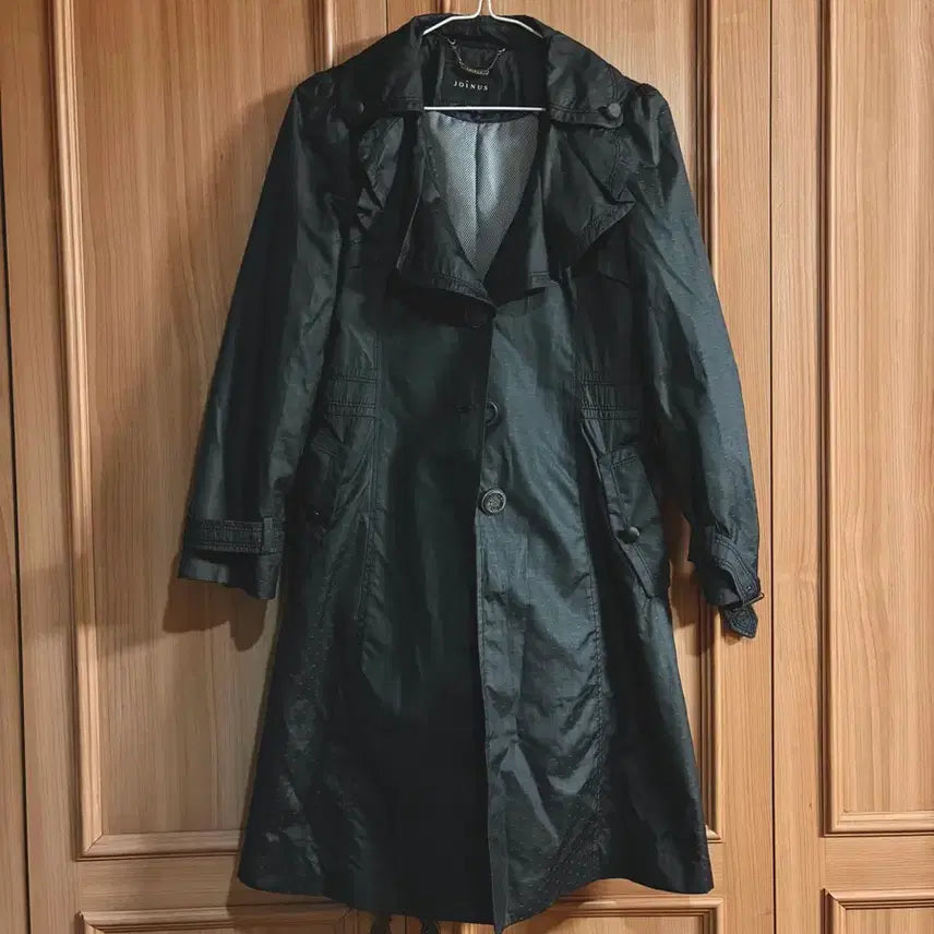 [BUNJANG] JOINUS Trench Coat - Black / 조이너스 봄 트렌치 코트 블랙 JOINUS