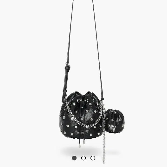 [BUNJANG] WE11DONE Studded Dumpling Bucket Bag - Black / 웰던 WE11DONE 스터드 만두 버킷백 블랙