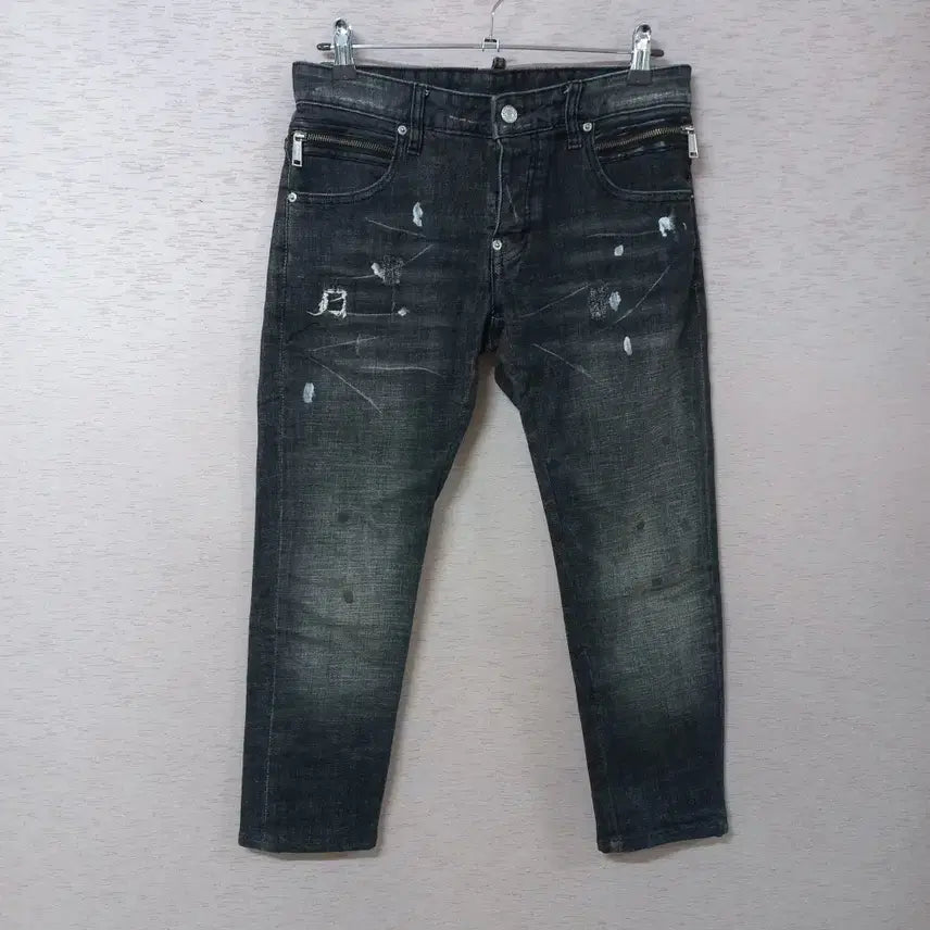 [BUNJANG] Dsquared2 Black Washed Vintage Jeans / B2-26/디스퀘어드2 블랙 워싱 빈티지 청바지