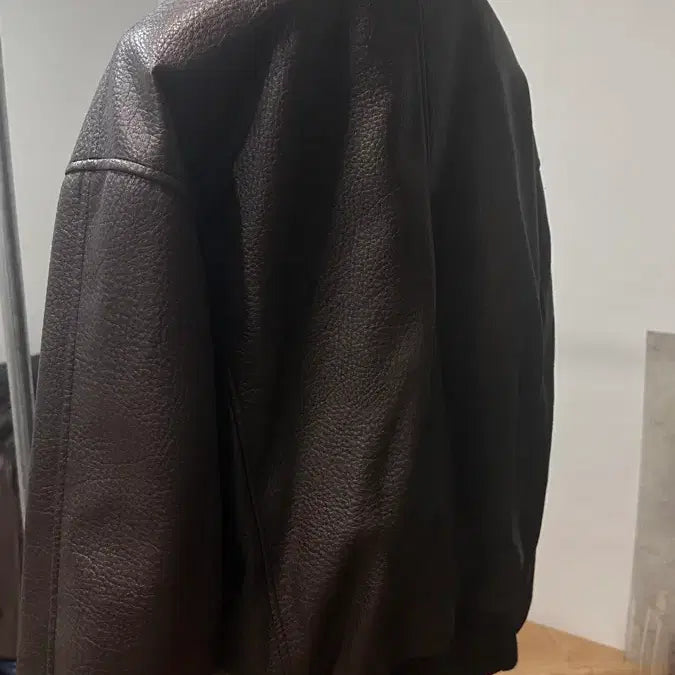 [BUNJANG] Dope Jason Work Leather Blouson Brown M / 도프제이슨 워크 레더 블루종 브라운 M
