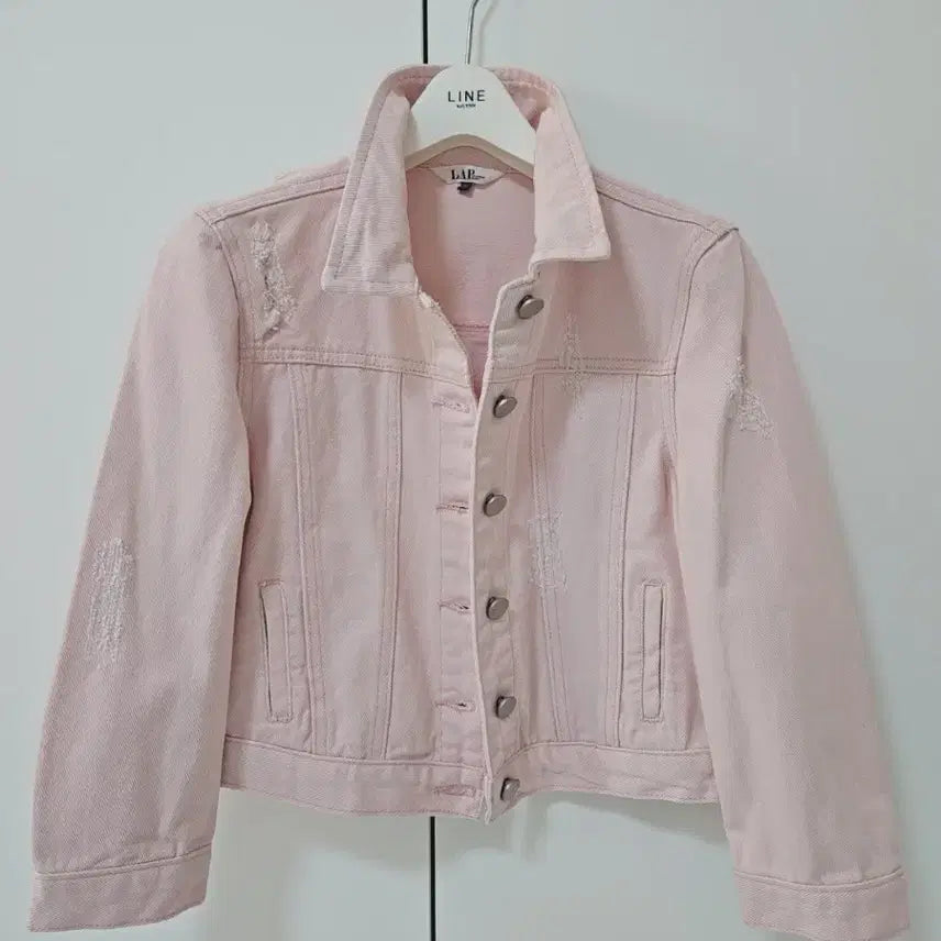 [BUNJANG] LAP Pink Denim Jacket / LAP 핑크 데님 자켓