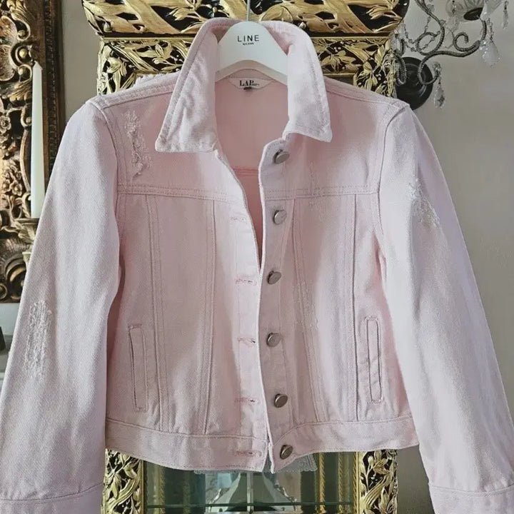 [BUNJANG] LAP Pink Denim Jacket / LAP 핑크 데님 자켓