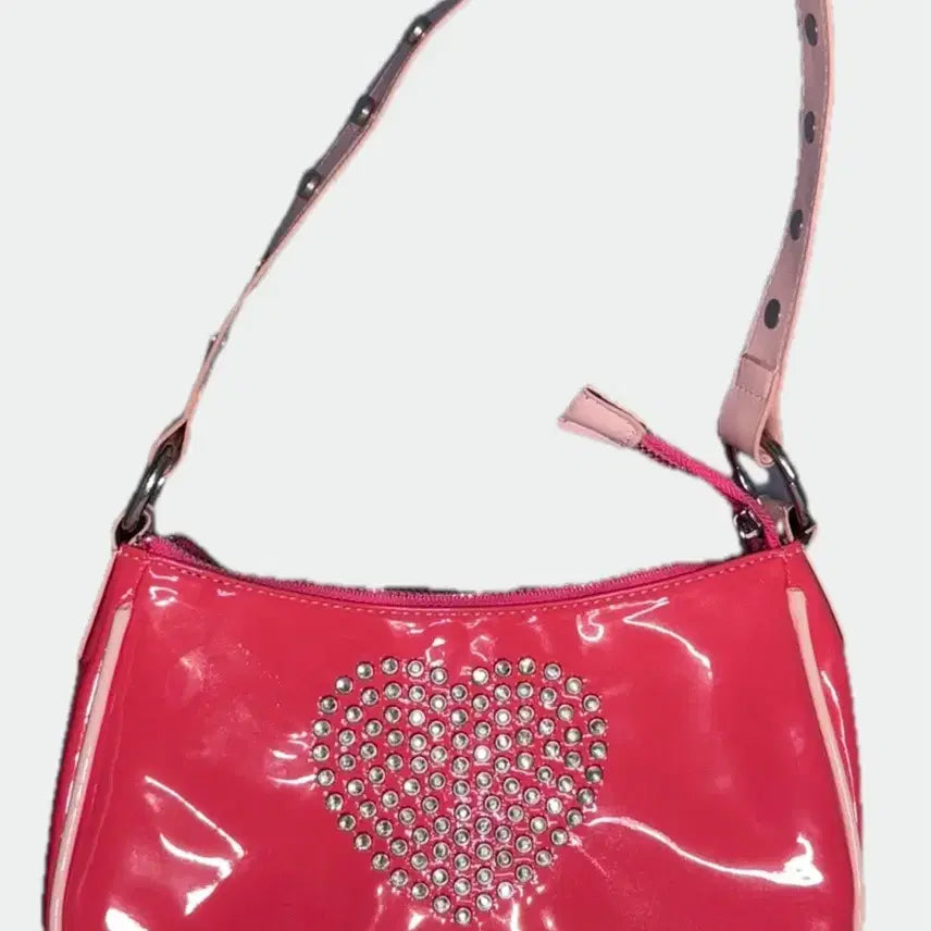 [BUNJANG] Pink Heart Mini Shoulder Bag / 갸루 핑크 하트 미니 숄더백