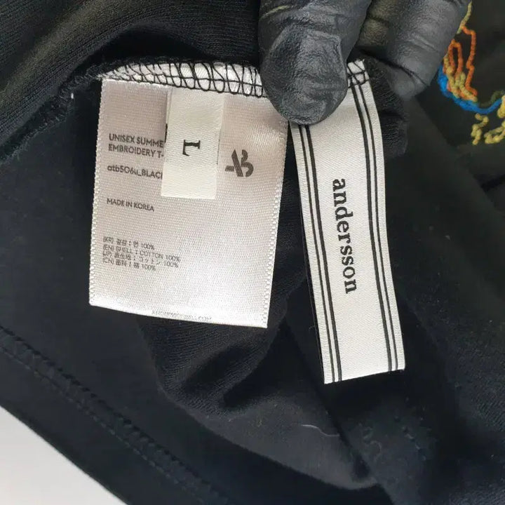 [BUNJANG] Andersson Bell Black Flower T-shirt / 앤더슨벨 남L 블랙 플라워 반팔티셔츠 L8361