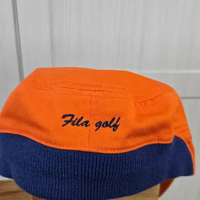 [BUNJANG] Fila Golf Orange Cap with Patch / 휠라 골프 오렌지색 캡모자 패치 장식