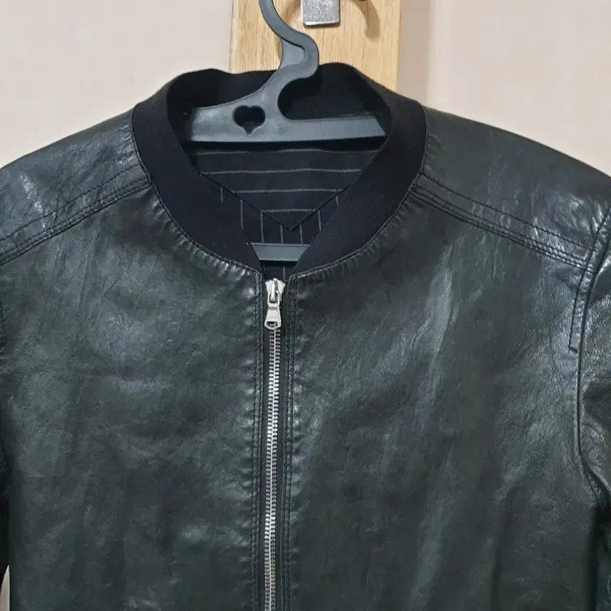 [BUNJANG] T.I FOR MEN Leather Blouson Jacket / T.I FOR MEN 양가죽 가죽 블루종 90~95슬림