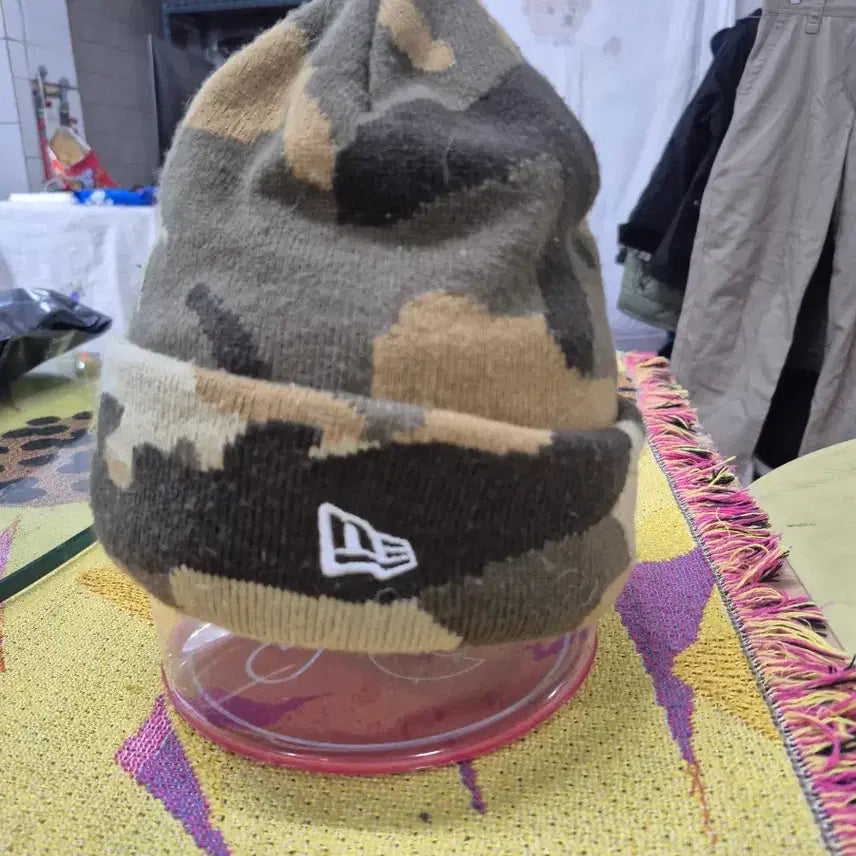 [BUNJANG] New Era Camo Knit Beanie / {만원빈티지} 뉴에라 카모 니트 비니 모자