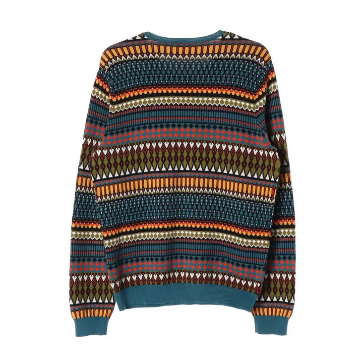 [BUNJANG] Lacoste Live Aztec Pattern Knit Sweater / 라코스테 라이브 아즈텍 패턴 니트 스웨터