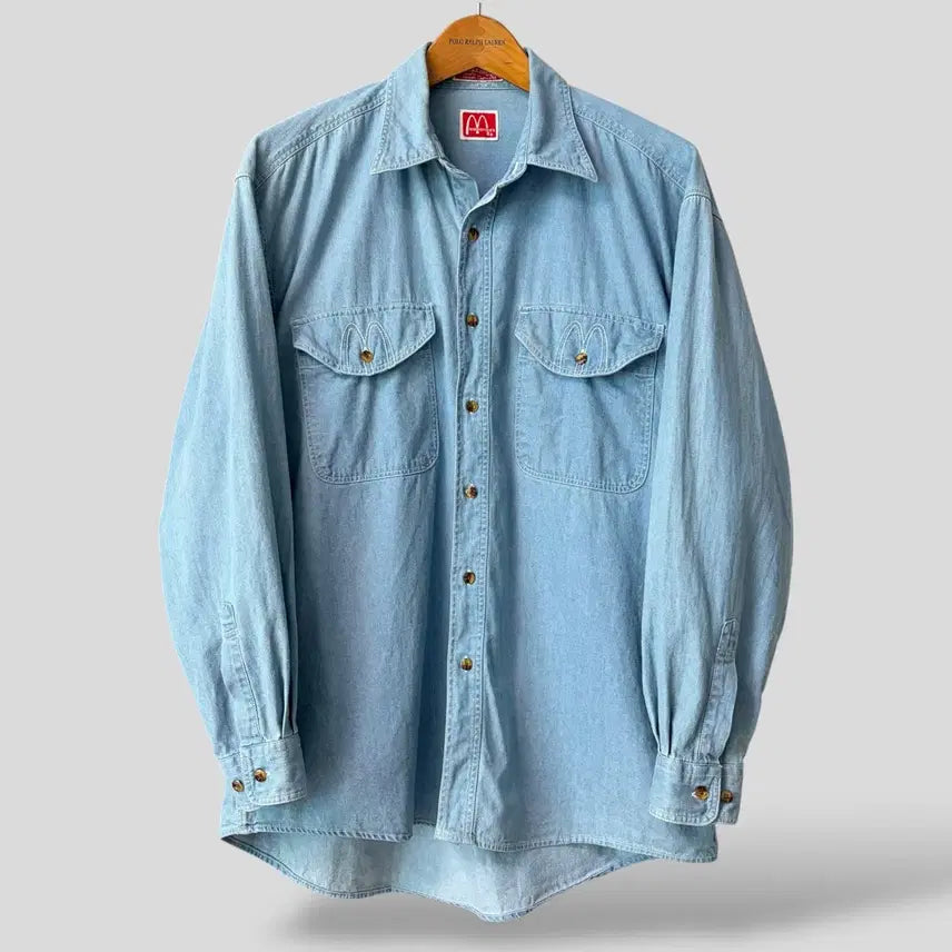 [BUNJANG] McDonald's Vintage Denim Shirt (L) / (L)빈티지 McDonald's 맥도날드 데님셔츠