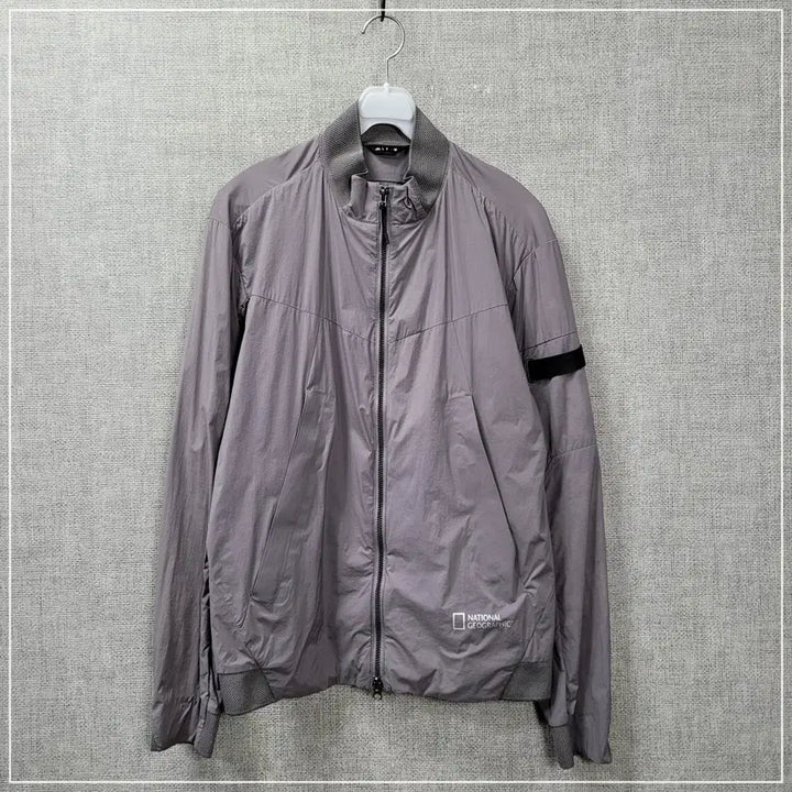 [BUNJANG] National Geographic Gray Woven Jacket - Men's M / 34. 내셔널지오그래픽 그레이 우븐자켓 남성M