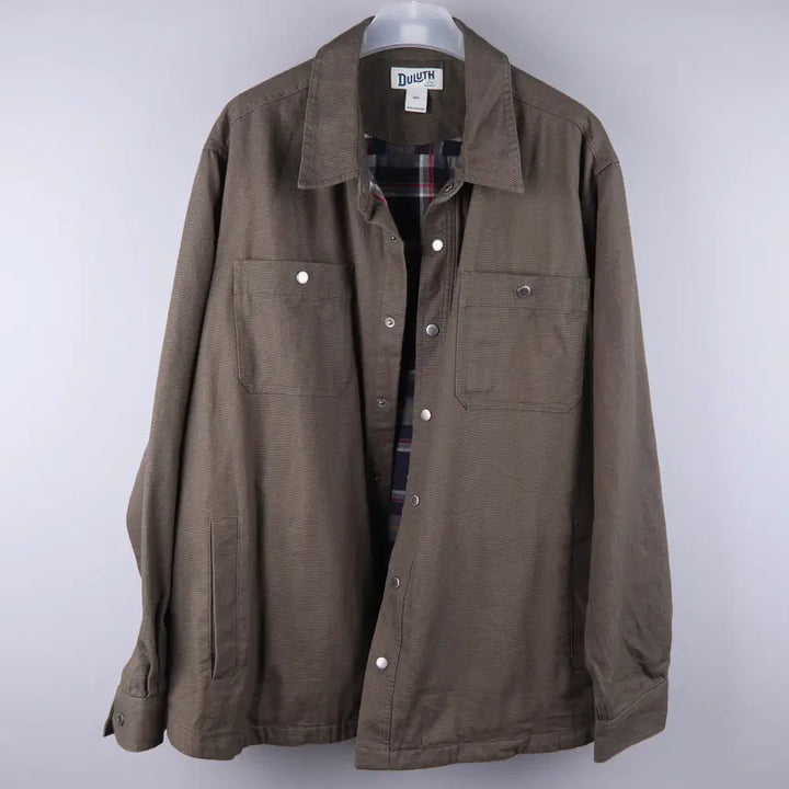 [BUNJANG] DULUTH Work Shirt Jacket Khaki (3XL) / DULUTH 덜루스 워크 셔츠 자켓 카키 (3XL)