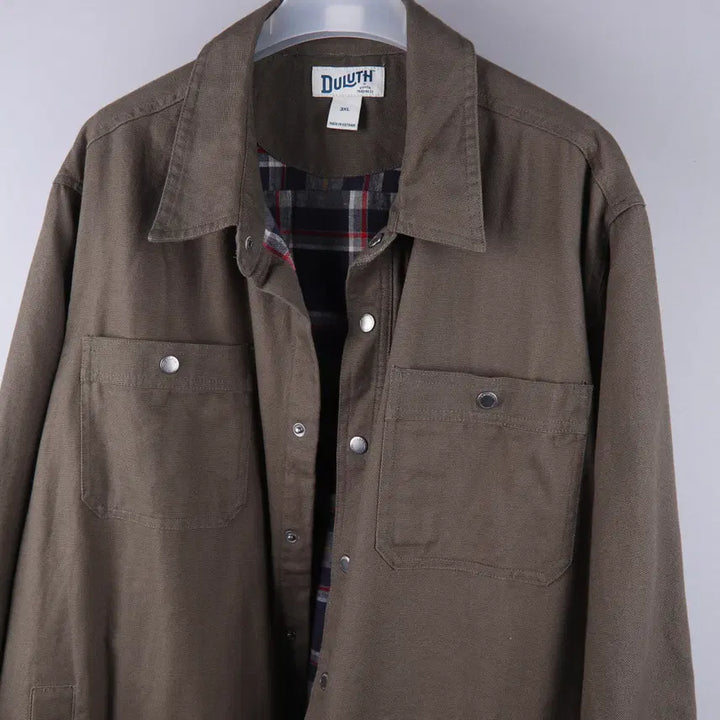 [BUNJANG] DULUTH Work Shirt Jacket Khaki (3XL) / DULUTH 덜루스 워크 셔츠 자켓 카키 (3XL)