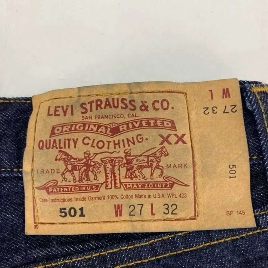 [BUNJANG] Levi's Women's 501 Piped Straight Fit Jeans / 리바이스 우먼즈 00s 501 USA 파이프드 스트레이트핏 27x32