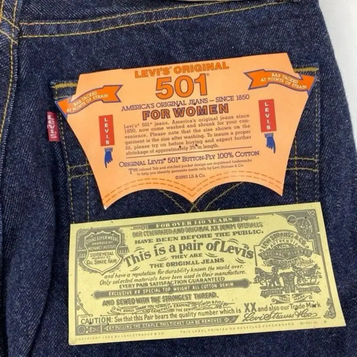 [BUNJANG] Levi's Women's 501 Piped Straight Fit Jeans / 리바이스 우먼즈 00s 501 USA 파이프드 스트레이트핏 27x32