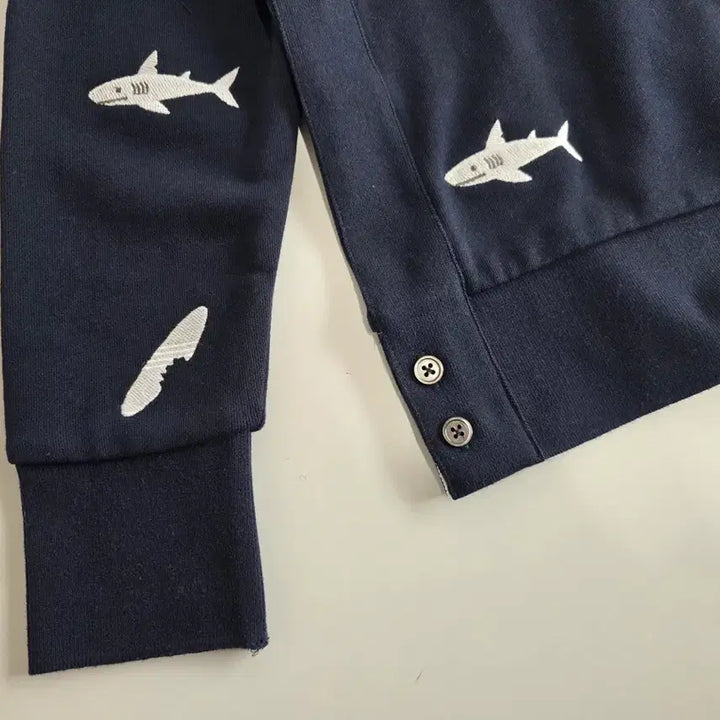 [BUNJANG] Thom Browne Shark Zip Up Sweatshirt Navy 0 / 톰브라운 샤크 지퍼 맨투맨 네이비 0