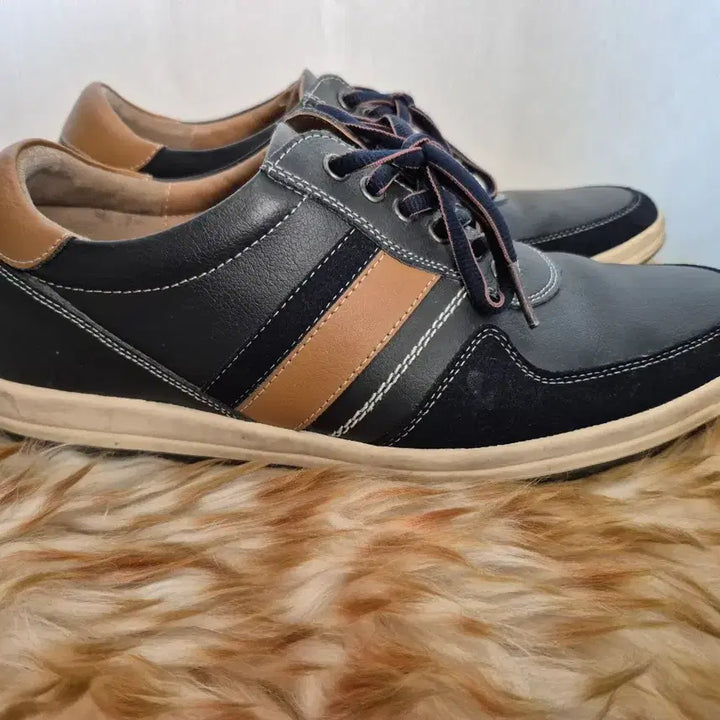[BUNJANG] VACCI Men's Casual Shoes Navy/Brown / VACCI  남성 캐주얼화 네이비/브라운