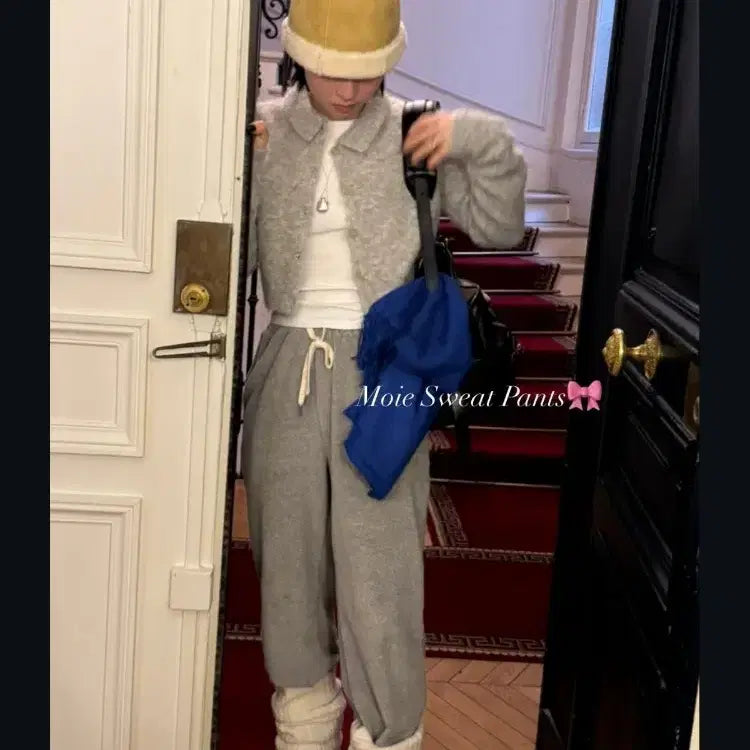 [BUNJANG] Ribbon Bit Terry Jogger Pants / 리본빛 테리 조거 팬츠