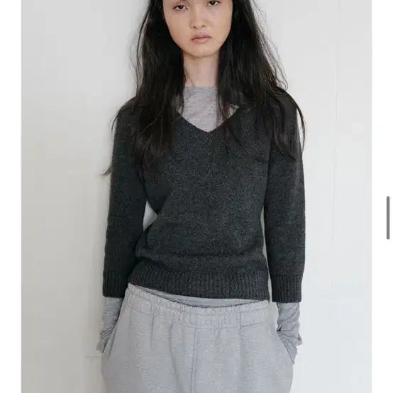 [BUNJANG] Leepos V-Neck Knit / 리포스 브이넥니트s