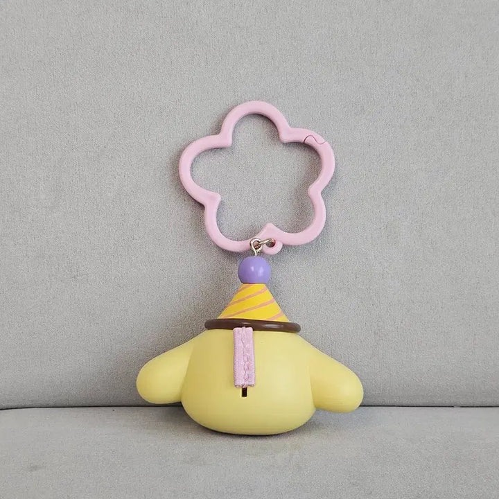 [BUNJANG] Hello Kitty x Pompompurin 50th Anniversary Figure Tape Measure Keyring / 헬로키티 50주년 콜라보 폼폼푸린 피규어 줄자 키링